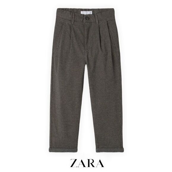 ZARA Kids | Gray | HOUNDSTOOTH PANTS - Picture 2 of 6